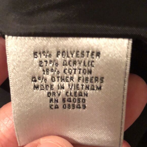 Kasper 6 Striped Elegant Evening Green White Orange Black Metallic Tweed Jacket - Picture 11 of 13